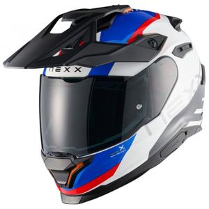 Casca moto Enduro NEXX Y.TRAVL Quest alb-albastru-rosu
