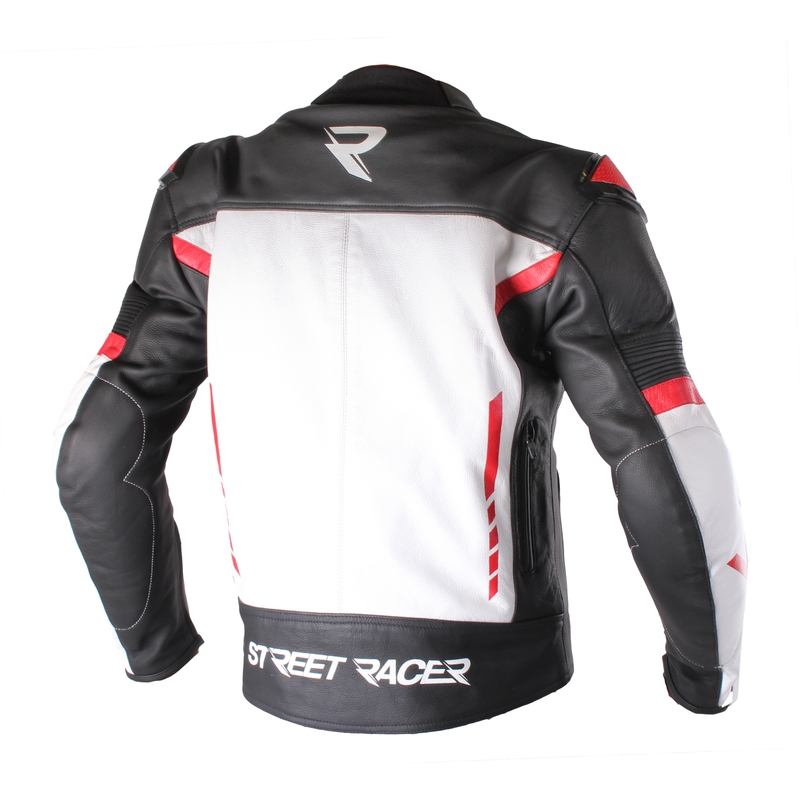 Geacă moto Street Racer Tour negru-alb-roșu lichidare