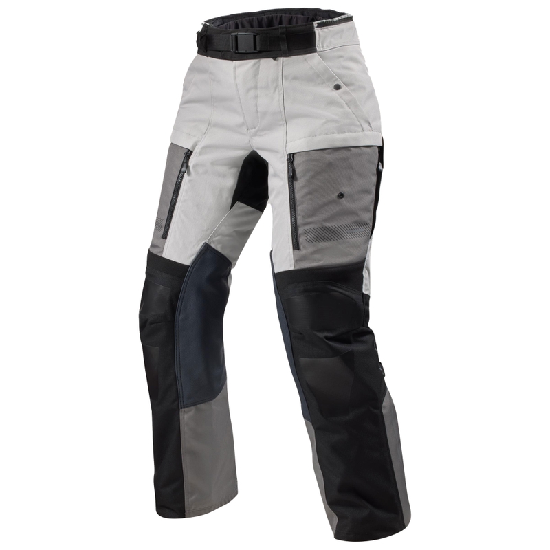 Pantaloni de motocicletă extinși Revit Sand 5 H2O pentru femei, negru-argintiu