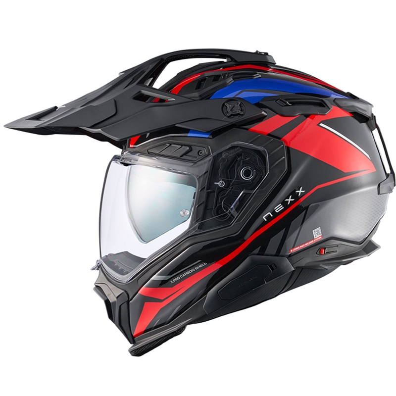 Casca moto Enduro Nexx X.WED3 Gobi albastru-rosu
