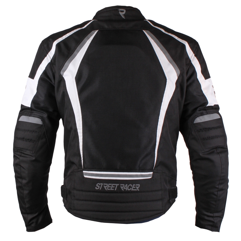 Geacă moto Street Racer Fly negru-alb lichidare