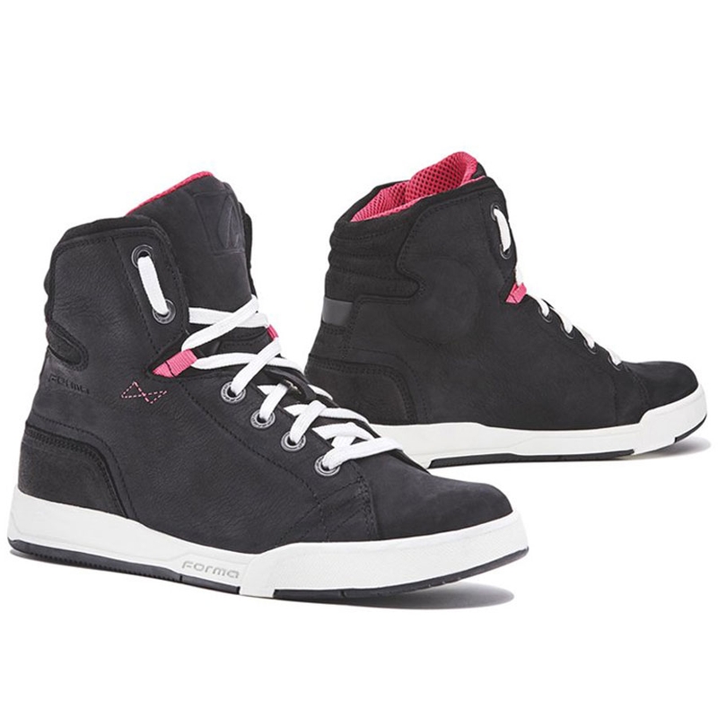 Cizme moto dama Forma Swift Lady Dry negru-alb
