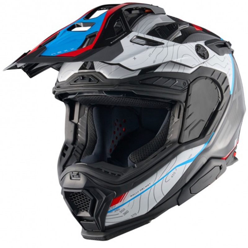 Casca moto Enduro Nexx X.WED3 Furka albastru-rosu