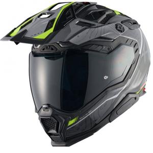 Casca moto enduro Nexx X.WED3 Furka gri-galben fluo
