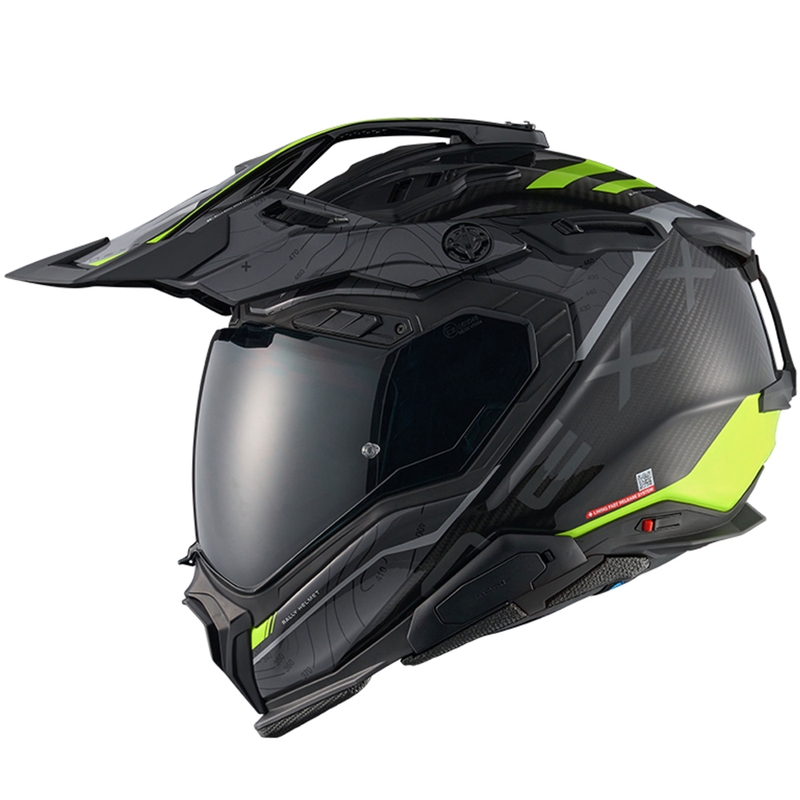 Casca moto enduro Nexx X.WED3 Furka gri-galben fluo