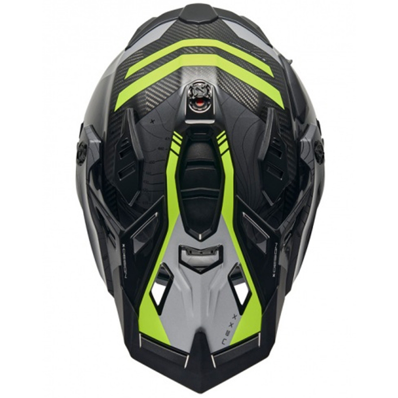 Casca moto enduro Nexx X.WED3 Furka gri-galben fluo