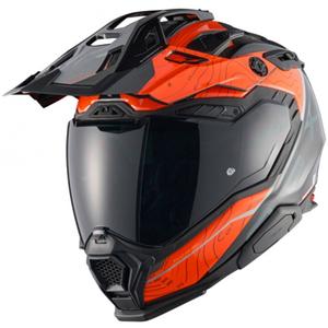 Casca moto enduro Nexx X.WED3 Furka portocaliu-gri