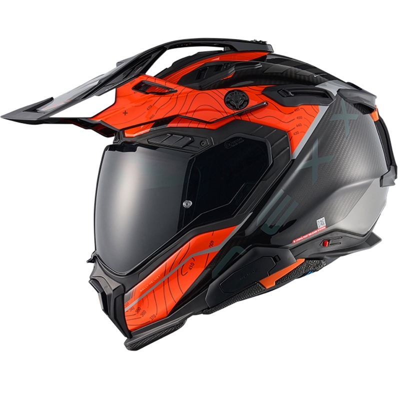 Casca moto enduro Nexx X.WED3 Furka portocaliu-gri