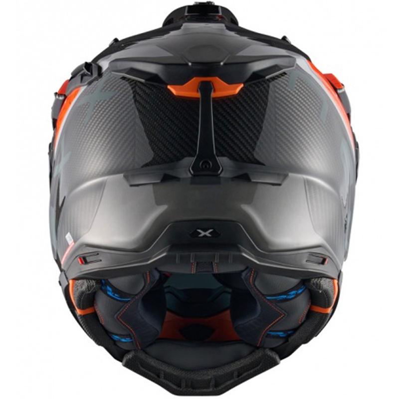 Casca moto enduro Nexx X.WED3 Furka portocaliu-gri