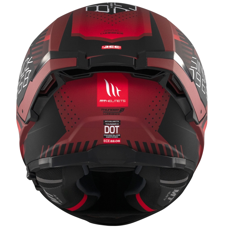 Cască integrală pentru motocicletă MT Thunder 4 SV Luminence roșu mat