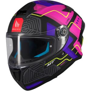 Casca moto integrala MT Targo S Brik negru-roz mat