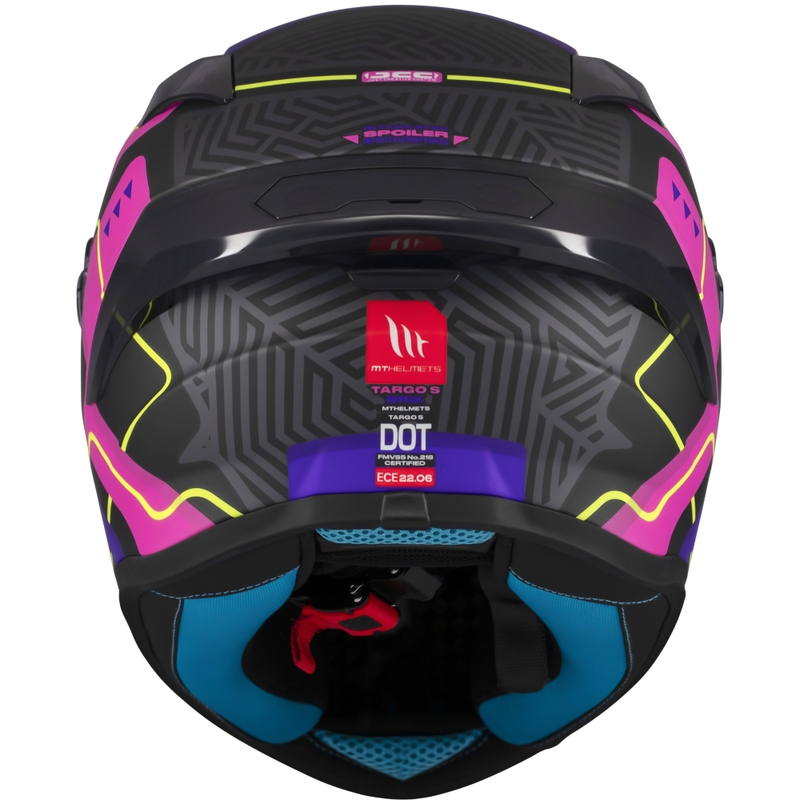 Casca moto integrala MT Targo S Brik negru-roz mat