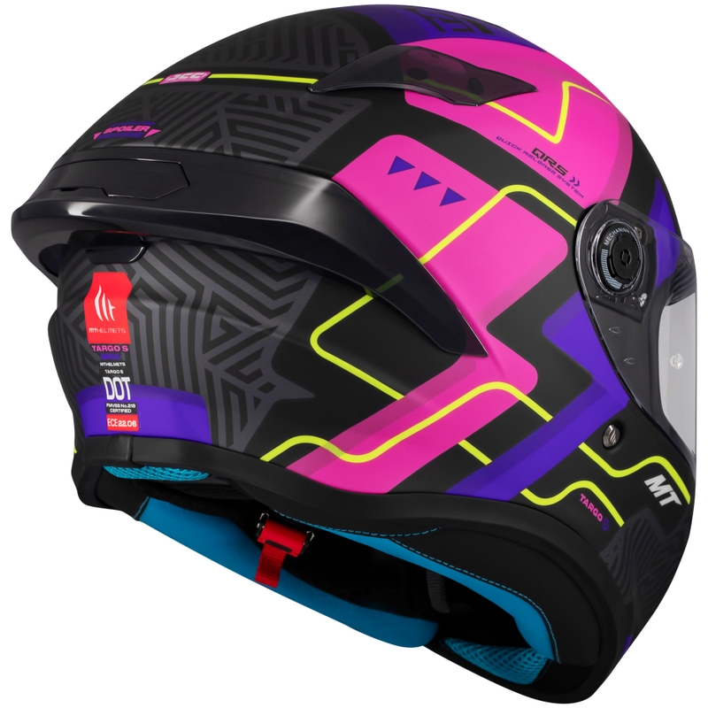 Casca moto integrala MT Targo S Brik negru-roz mat