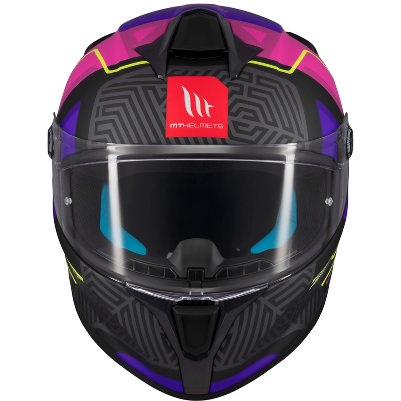 Casca moto integrala MT Targo S Brik negru-roz mat