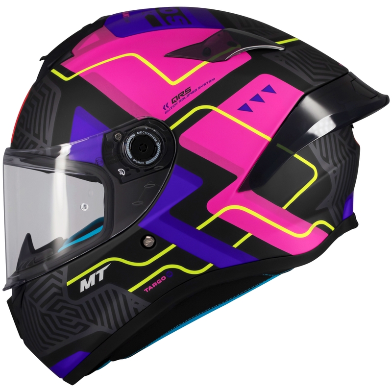 Casca moto integrala MT Targo S Brik negru-roz mat