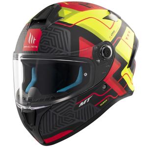 Casca moto integrala MT Targo S Brik negru-galben mat