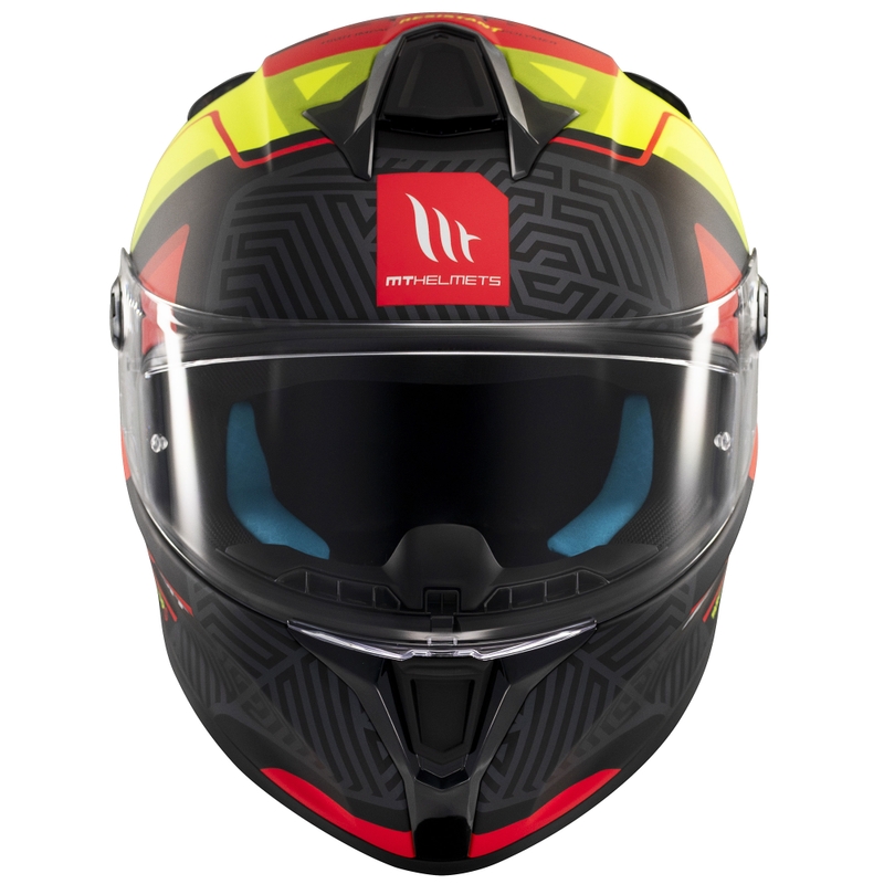 Casca moto integrala MT Targo S Brik negru-galben mat