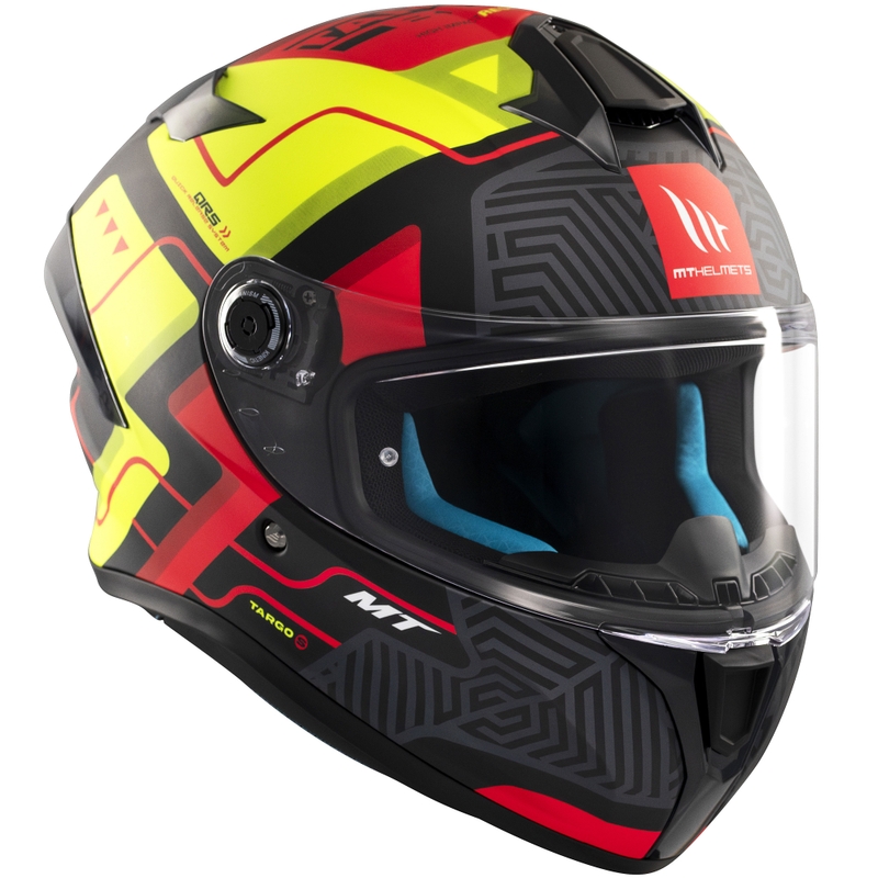 Casca moto integrala MT Targo S Brik negru-galben mat