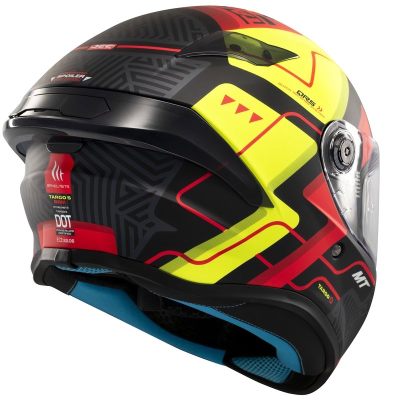 Casca moto integrala MT Targo S Brik negru-galben mat
