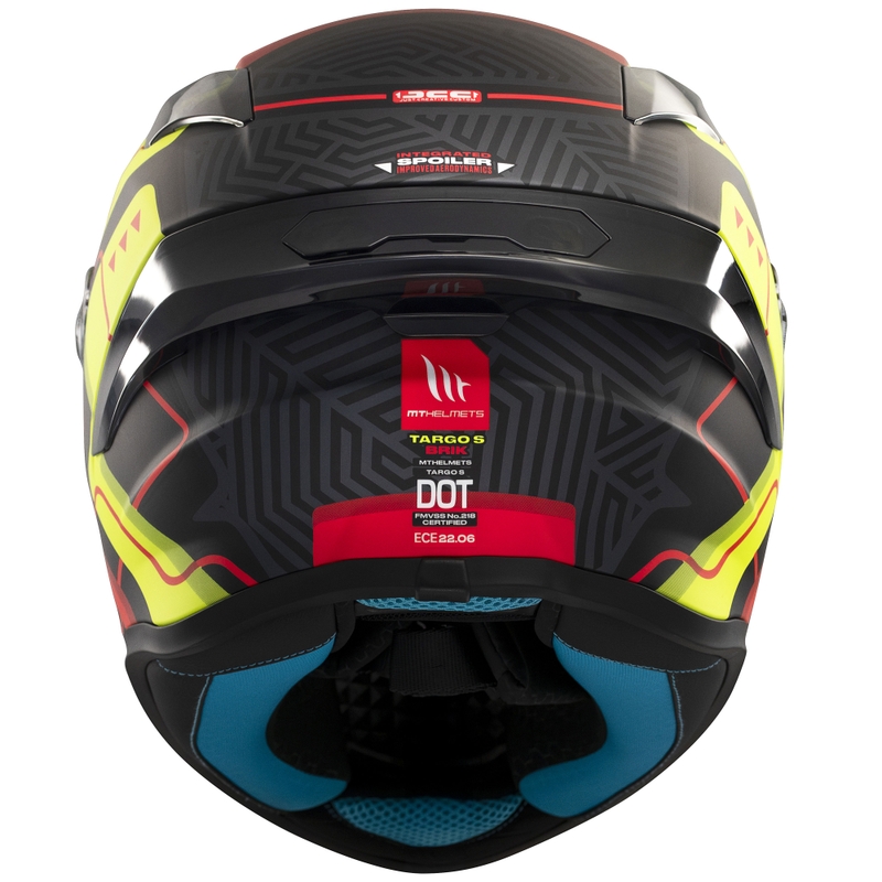 Casca moto integrala MT Targo S Brik negru-galben mat