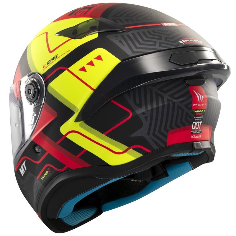 Casca moto integrala MT Targo S Brik negru-galben mat