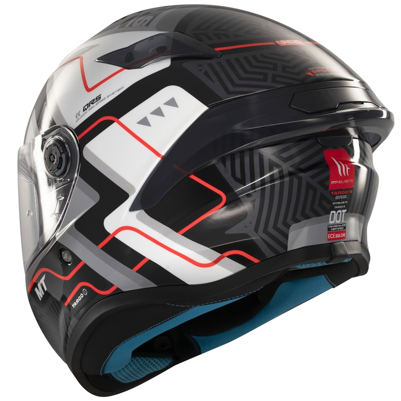 Casca moto integrala MT Targo S Brik alb-negru lucios