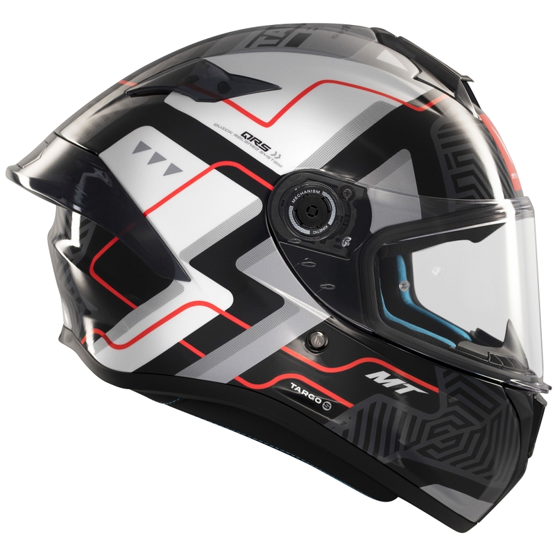 Casca moto integrala MT Targo S Brik alb-negru lucios