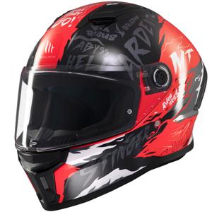 Casca moto integrala MT Stinger 2 Ardent negru-rosu