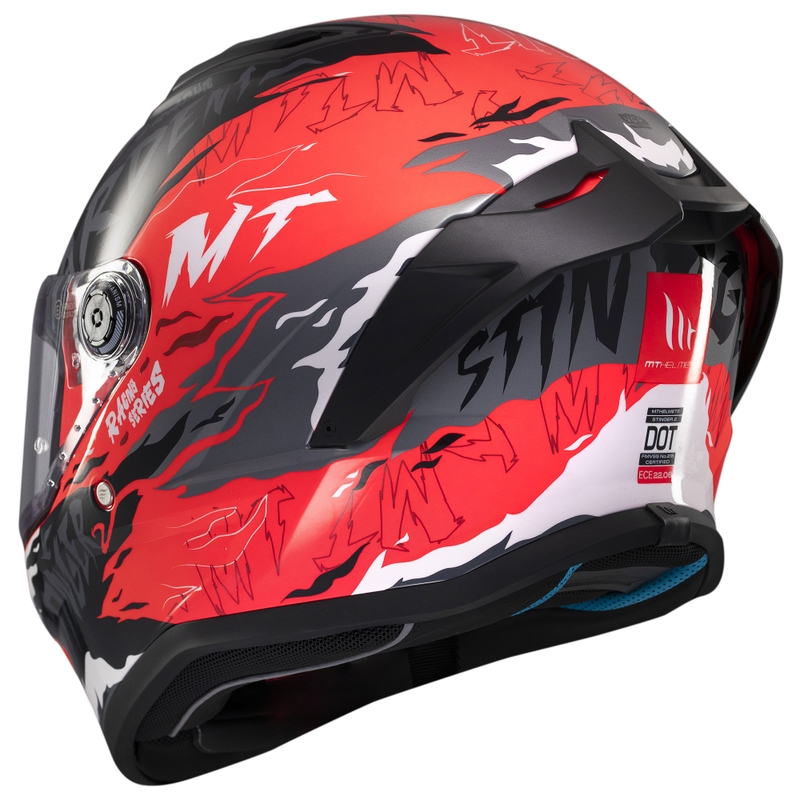 Casca moto integrala MT Stinger 2 Ardent negru-rosu