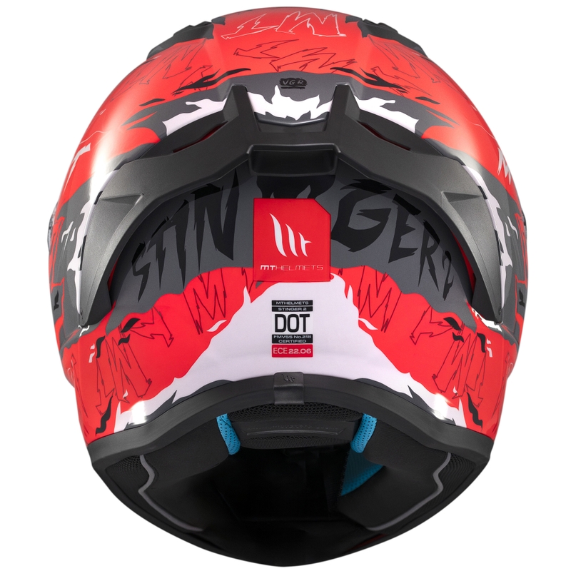 Casca moto integrala MT Stinger 2 Ardent negru-rosu