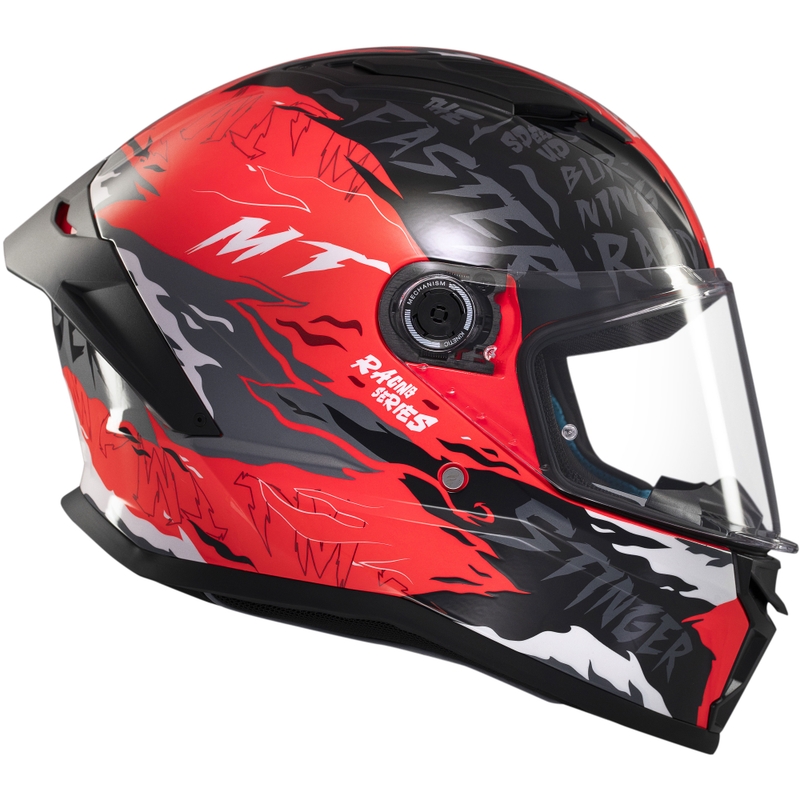 Casca moto integrala MT Stinger 2 Ardent negru-rosu