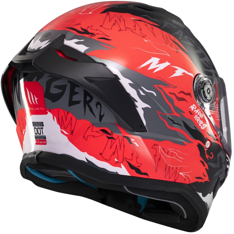 Casca moto integrala MT Stinger 2 Ardent negru-rosu