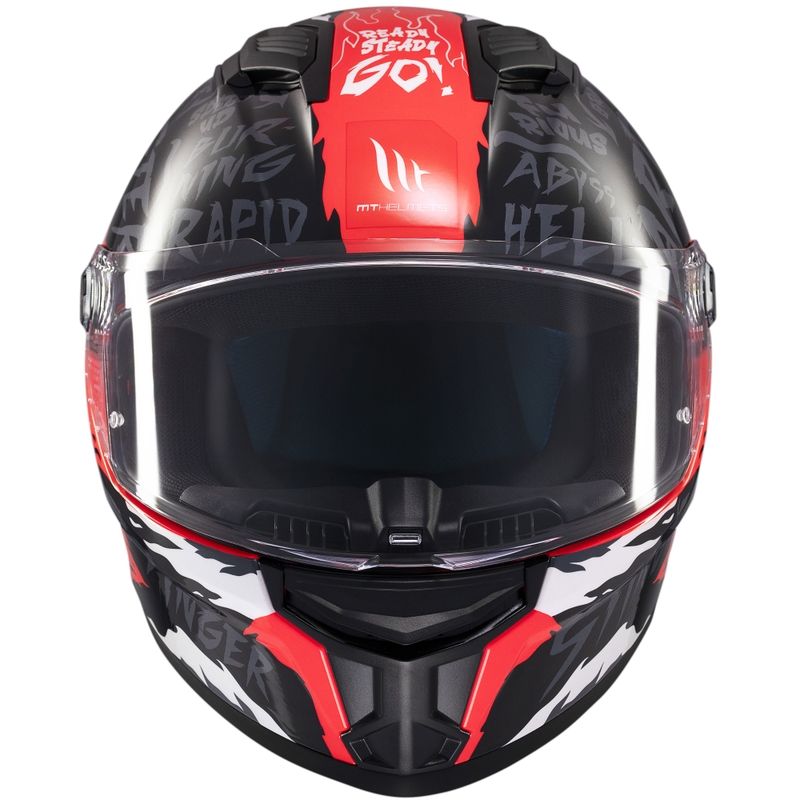 Casca moto integrala MT Stinger 2 Ardent negru-rosu