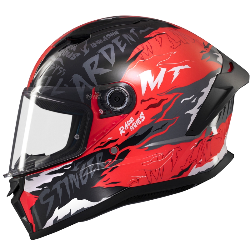 Casca moto integrala MT Stinger 2 Ardent negru-rosu