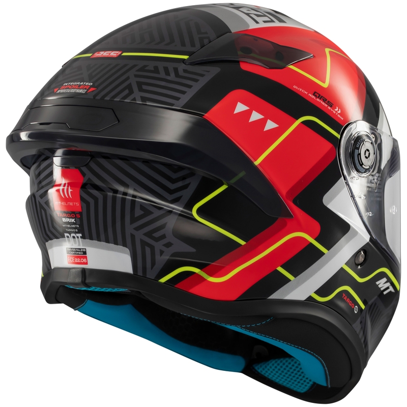 Casca moto integrala MT Targo S Brik negru-rosu lucios