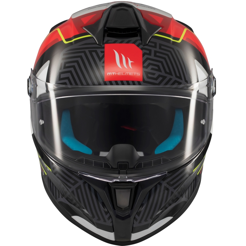 Casca moto integrala MT Targo S Brik negru-rosu lucios