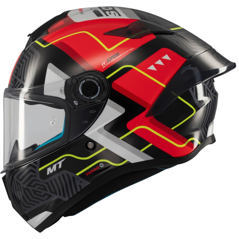 Casca moto integrala MT Targo S Brik negru-rosu lucios