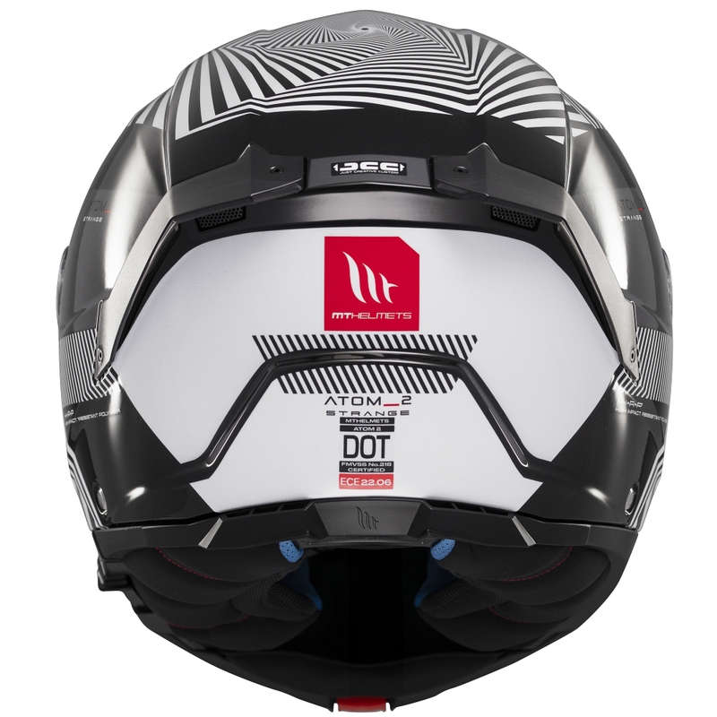 Cască de motocicletă flip-up MT Atom 2 SV Strange negru-alb-gri