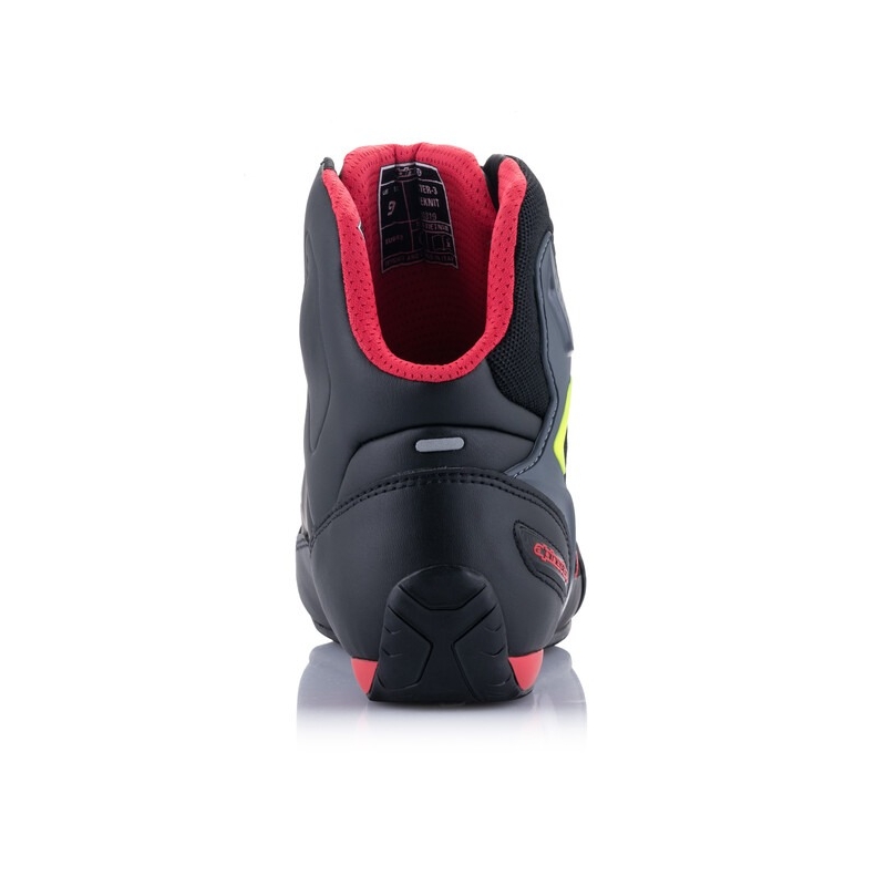 Cizme moto Alpinestars Faster-3 Rideknit negru-rosu-galben fluor-gri