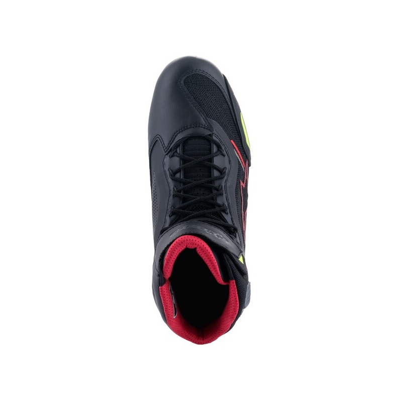 Cizme moto Alpinestars Faster-3 Rideknit negru-rosu-galben fluor-gri