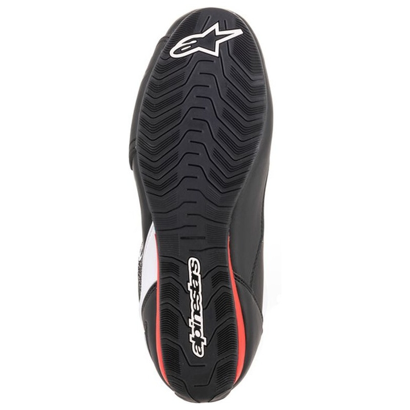 Ghete Moto Alpinestars Faster 3 Rideknit Negru-Alb-Roșu