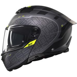 Cască de motocicletă flip-up MT Atom 2 SV Destiny negru-gri mat