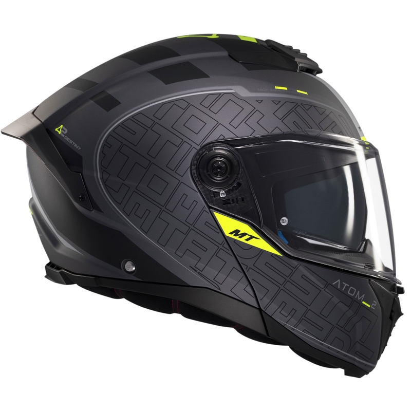 Cască de motocicletă flip-up MT Atom 2 SV Destiny negru-gri mat