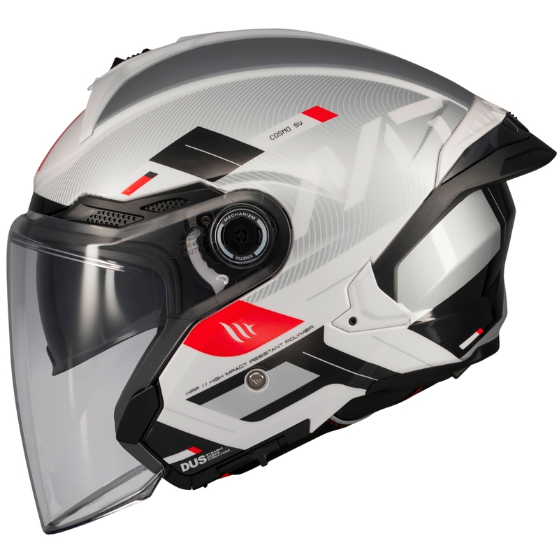 Casca moto open MT Cosmo SV Silence alb-gri