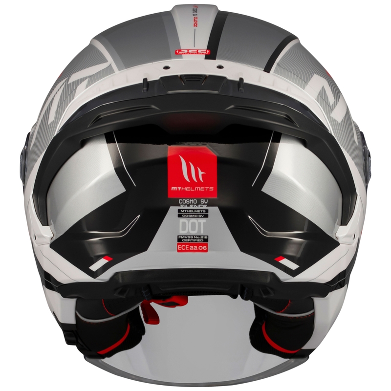 Casca moto open MT Cosmo SV Silence alb-gri