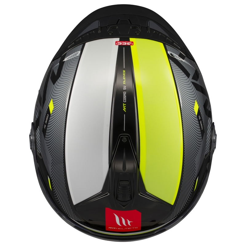 Casca moto open MT Cosmo SV Silence negru-galben fluo