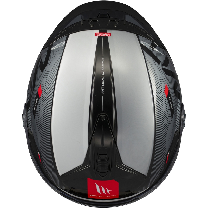 Casca moto open MT Cosmo SV Silence negru-gri-alb