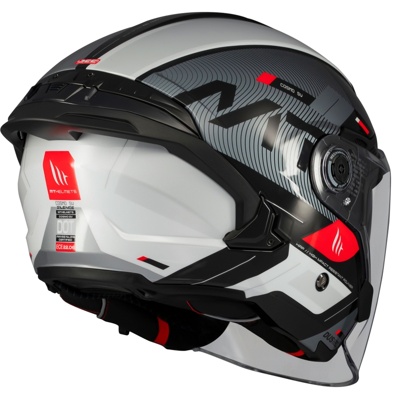 Casca moto open MT Cosmo SV Silence negru-gri-alb