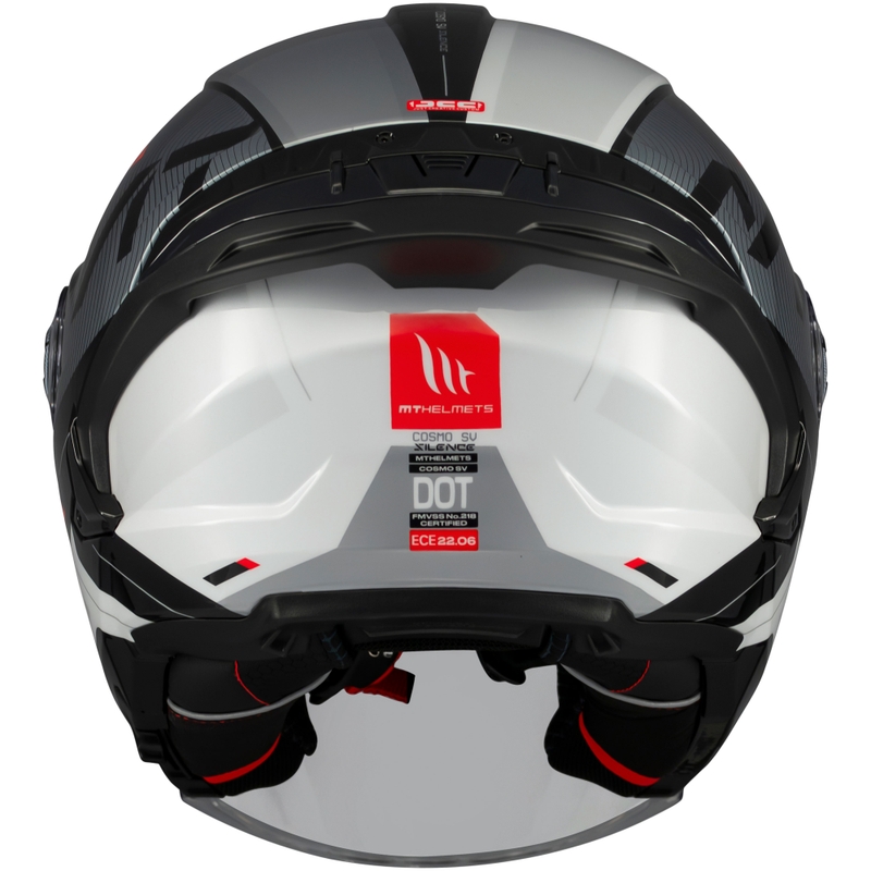 Casca moto open MT Cosmo SV Silence negru-gri-alb