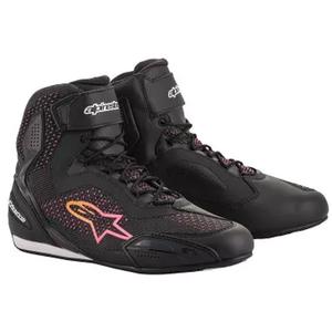 Ghete moto Alpinestars Stella Faster 3 Rideknit pentru femei negru-galben-roz